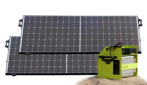 stacja zasilania z panelami